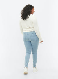 Amy-jeans med høy midje - lengde 82