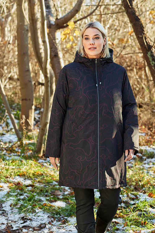 CiJacket 219066 - Jakke Vinrød/Sort Mønster