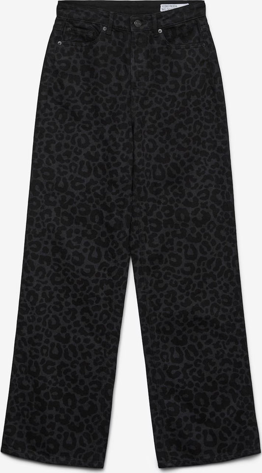 VmcTessa - Højtaljet Jeans med Leopard Print