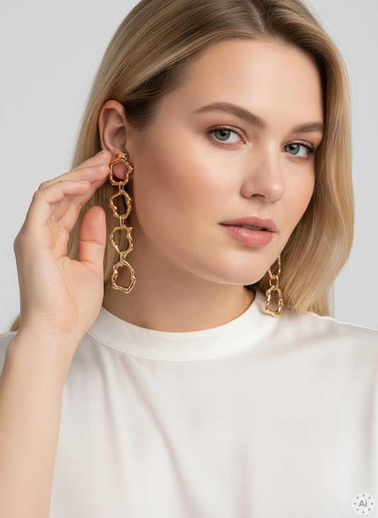 PCFIPPA - Øreringe Guldfarvet