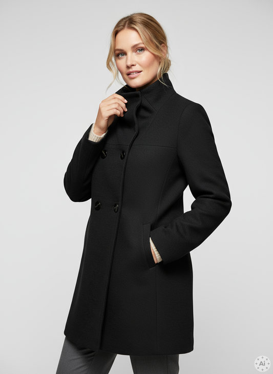 CARKIRA - Dobbeltradet Sort Jakke