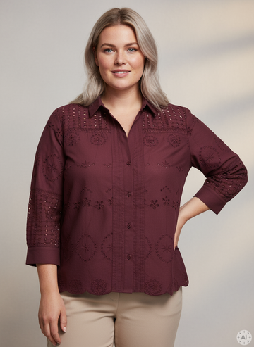 CARSURI - Broderie Anglaise Skjorte