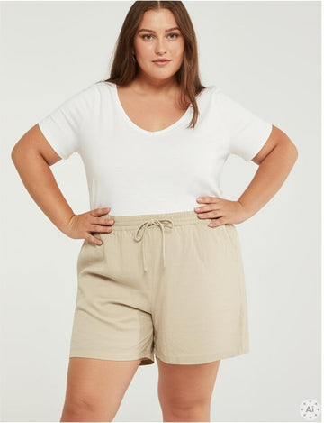 CpESRANNA - SHORTS i bomuld / hør