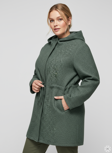 CARKIRA - Grøn Jakke med Hætte