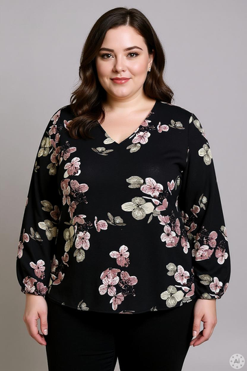 CARVICA LIFE L/S V-HALS TOPP WVN NOOS