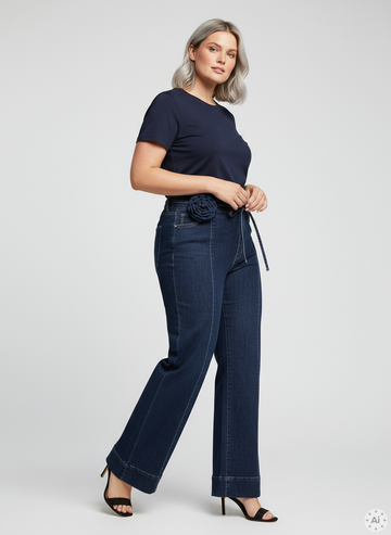 Madison Wide Rose Belte Denim
