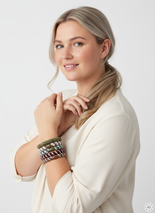 PCJASMINA - 5 Pak Hårbånd Sphagnum Multi