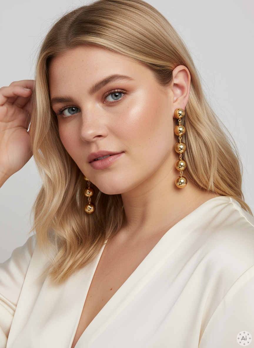 PCFIPPA - Øreringe med Kugler