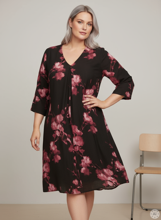 CARCAMILLE - Kjole med 3/4 Ærmer