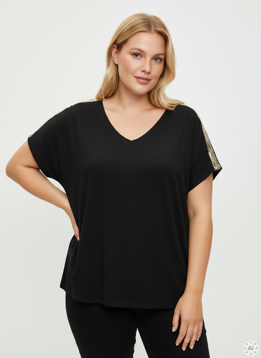 VmcHenna - Bluse med Pailletter