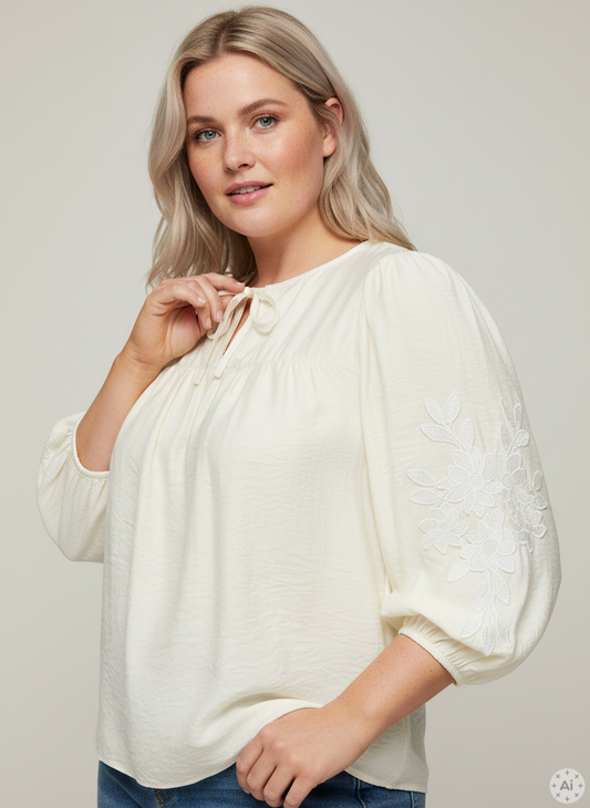 CarLanne - Bluse med 3/4 Ærmer