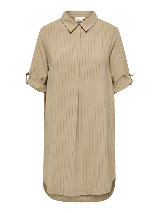 CarElza - 3/4 Stribet Kjole