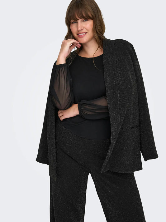CarElly - Sort Blazer med Glimmer