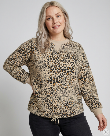 CpKirana2 - Sweatshirt med leopardmønster