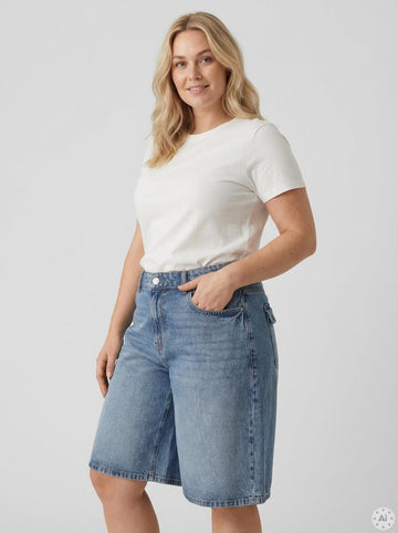 NmMindie - Bermuda Denim Shorts