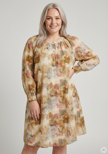 OxLoose 63266 - Kjole med 3/4 Ærmer