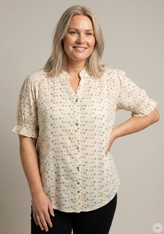 CpLOUISE - Kortermet skjortebluse