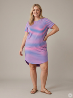 CARCUTE - Kortærmet Stribet Kjole