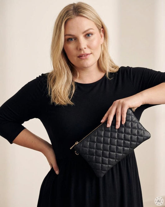 TsJADA - Lille Quiltet Skind Taske