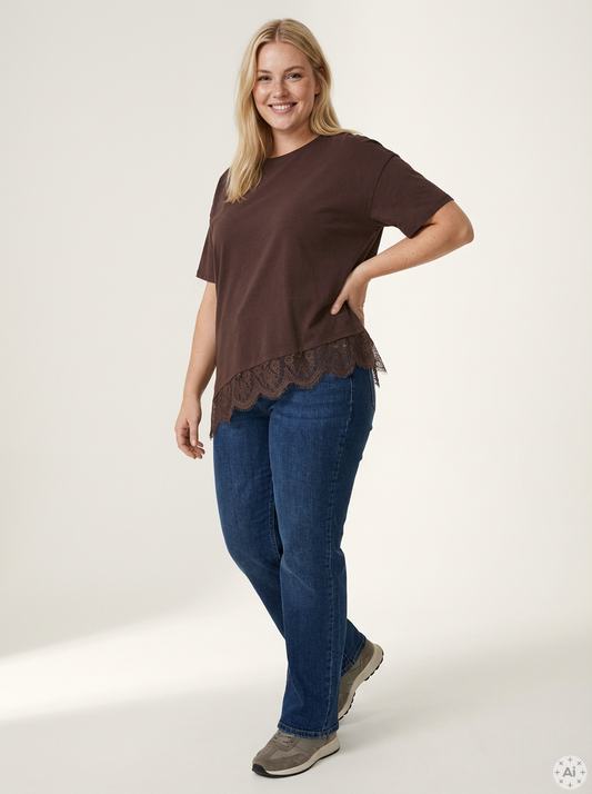 CarCast - Bluse med blonde