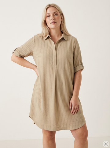 CarElza - 3/4 Stribet Kjole