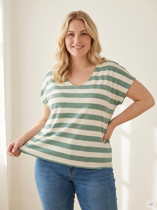 CARLIRA - Stribet Bluse