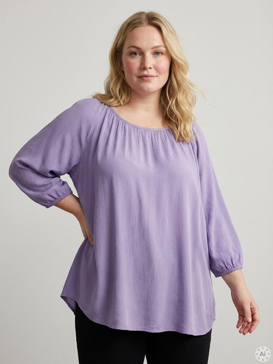 OxBlouse 62779 -  Bluse med 3/4 Ærmer