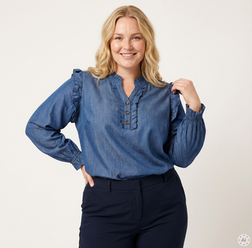 CpNannaline Bluse - Bluse med volanger