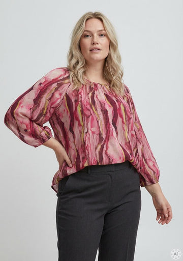 OxRaglan 63265 - Bluse med 3/4 ermer