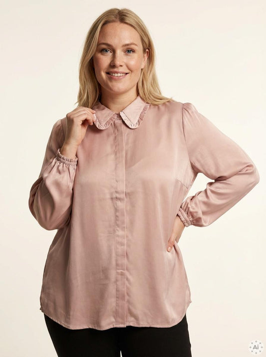 CpLUNETTA - Skjorte med rysjekrage