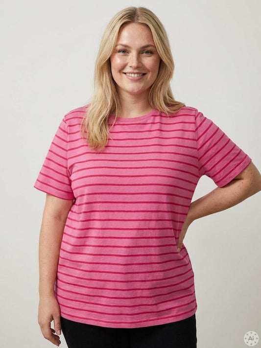 CarBloom - Stribet T-shirt