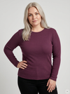 CARVAL - Langermet ribbestrikket bluse - NOOS ok