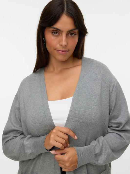 Grå strikket cardigan