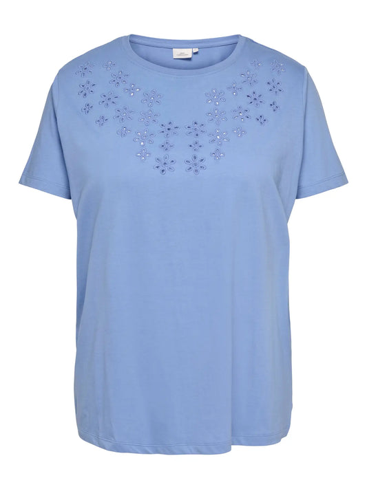 CarSally - s/s t-skjorte med rund hals