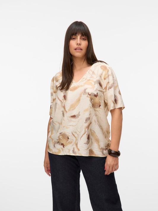 VmcCille Christa - Bluse med V-hals