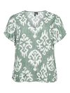 Easy joy v-neck kortermet bluse