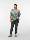 Easy joy v-neck kortermet bluse
