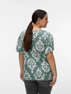 Easy joy v-neck kortermet bluse