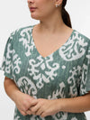 Easy joy v-neck kortermet bluse