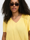 Arselasi s/s v-hals topp vevd