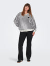 CARJUDY L/S STRIPE HEART SWEATSHIRT