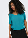 Arselasi s/s v-hals topp vevd