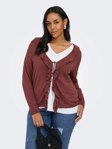 CarLuis Life New - Ruffle Strik Cardigan