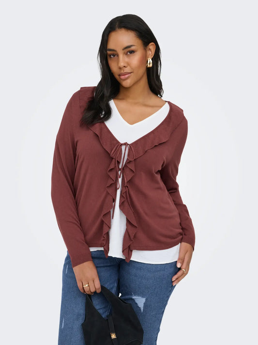 CarLuis Life New - Ruffle Strik Cardigan