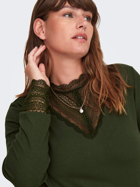 CarTilde - Blonde Bluse - Grøn