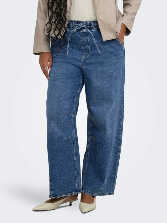 CarZiva - Barrel Jeans med Elastik
