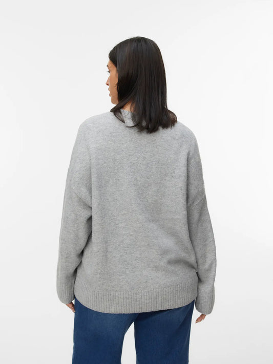VMCboom - Strikbluse - Grå - Noos