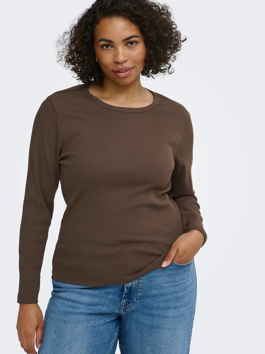CARVAL - Langærmet Rib Bluse - NOOS