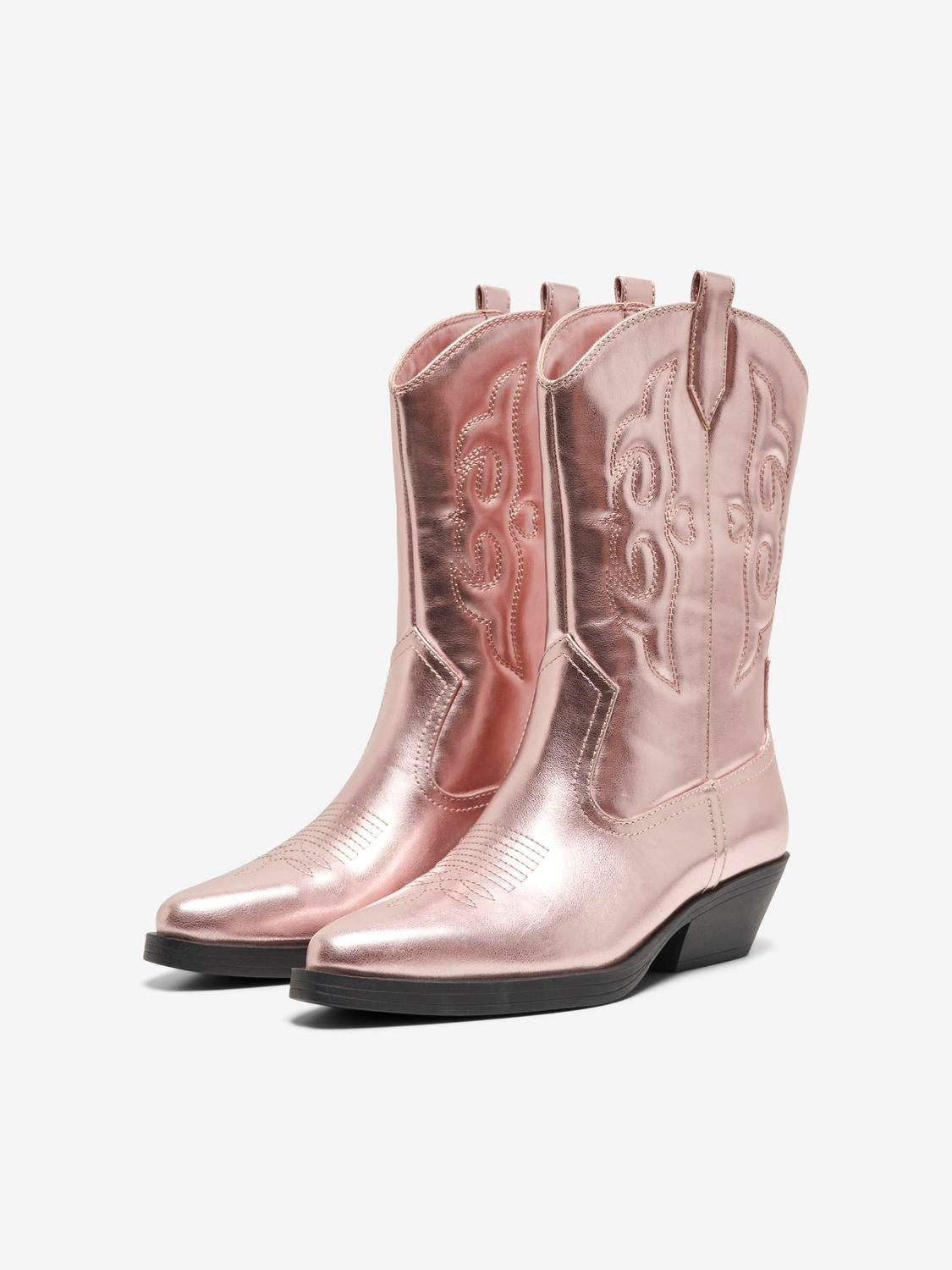 ONLBRONCO-3 PU FOIL MID COWBOY BOOT