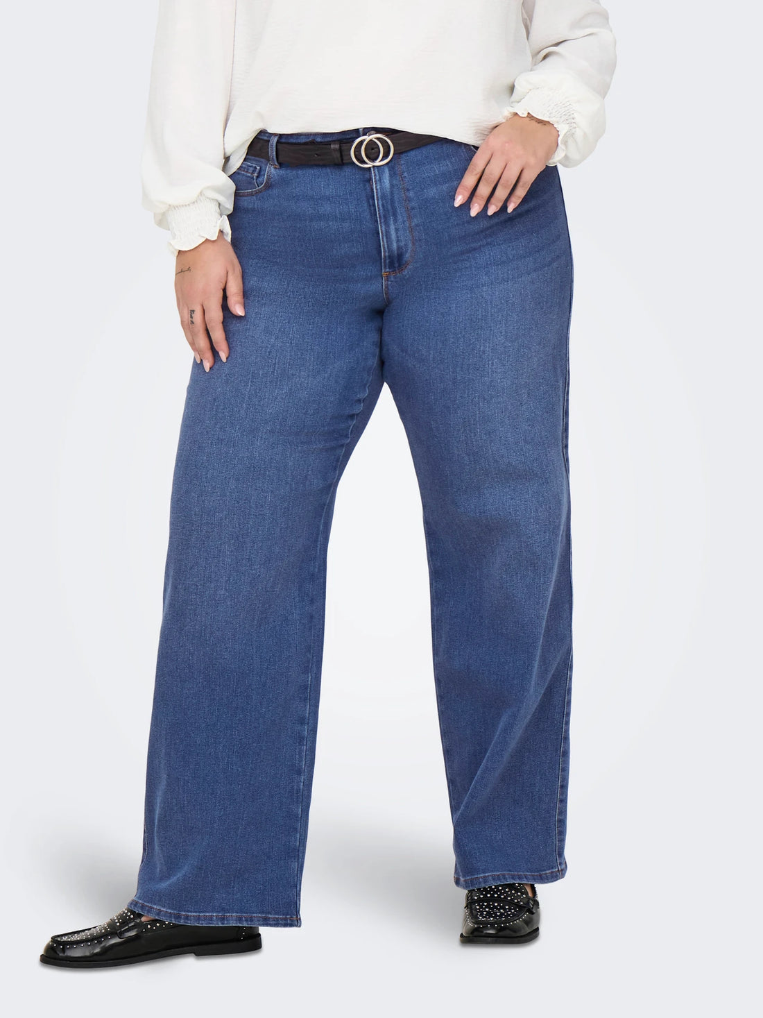 CARSNOW HW WIDE DENIM JEANS - Noos